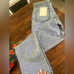 Acne studio iridescent sequin denim jeans